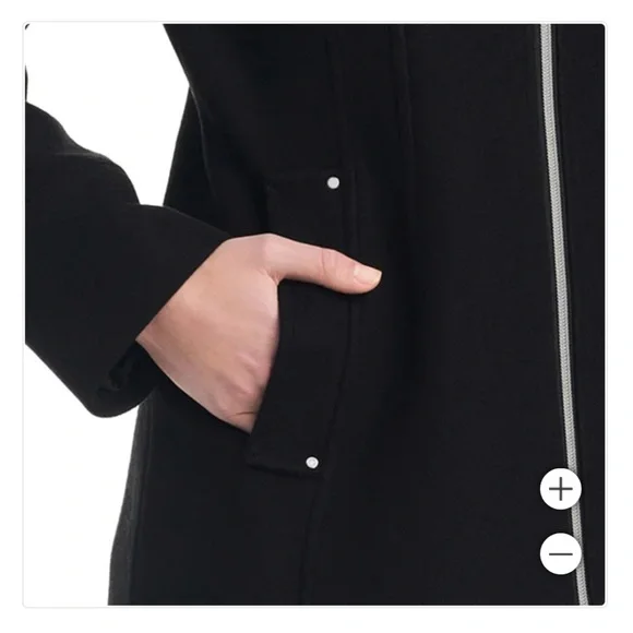 Vince Camuto Ladies' Hooded Full-Zip Jacket Black - Picture 5 of 5